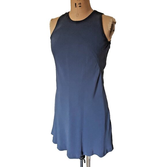Laura Ashley gray blue A line shift sheath mini dress 6 - Picture 1 of 12